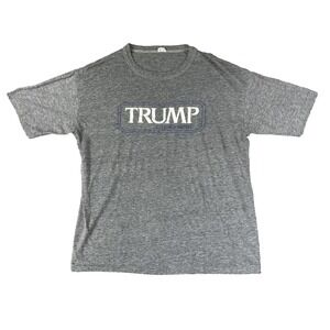 VTG Trump Casino Hotel Shirt Mens Medium Gray Logo Graphic Tee Political Casino